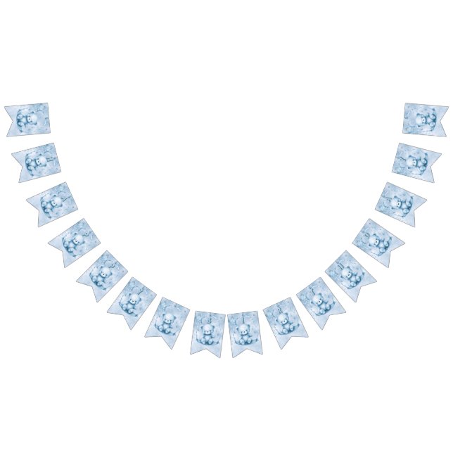 Flagga för buntning av blå Nalle (Alla)