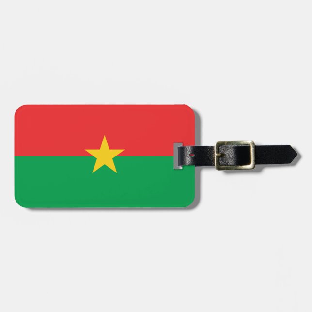 Flagga för Burkina Faso Easy ID Personal Bagagebricka (Horisontell Framsida)