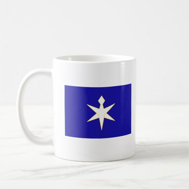 Flagga för Chiba prefektur, Japan Kaffemugg (Vänster)