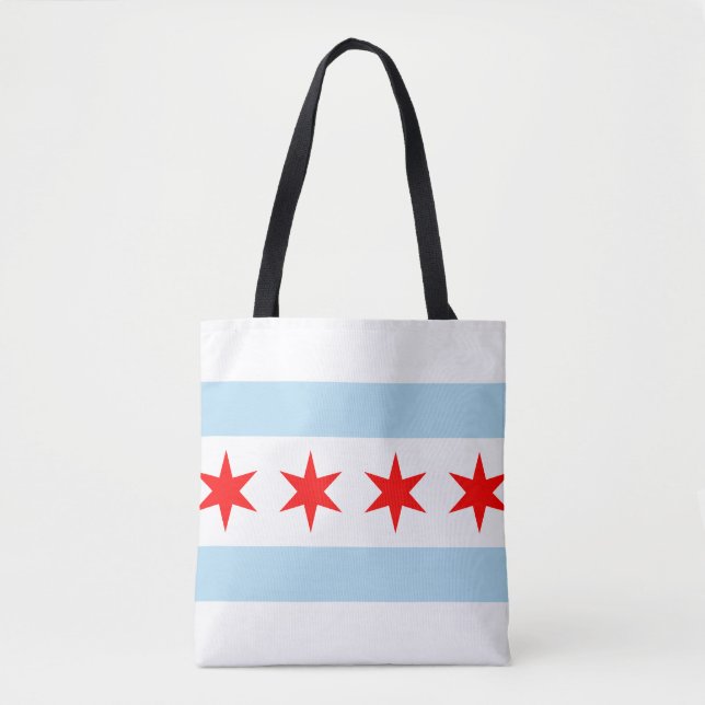 Flagga för Chicago, Illinois Tygkasse (Framsida)