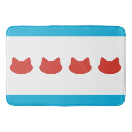 Flagga för Chicago kattälskare Badrumsmatta