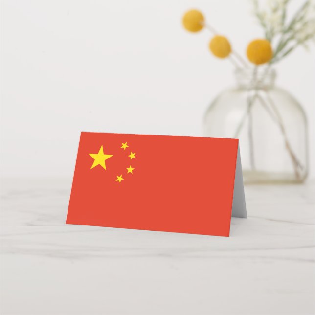 Flagga för china placeringskort (Framsida)