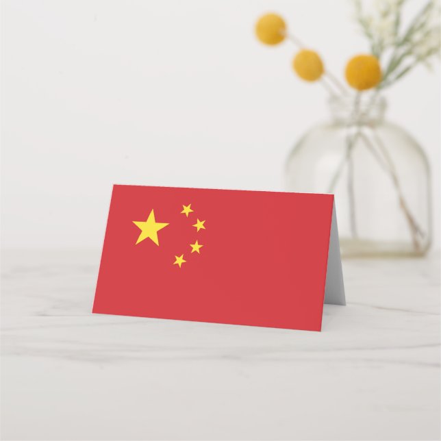 flagga för china placeringskort (Framsida)