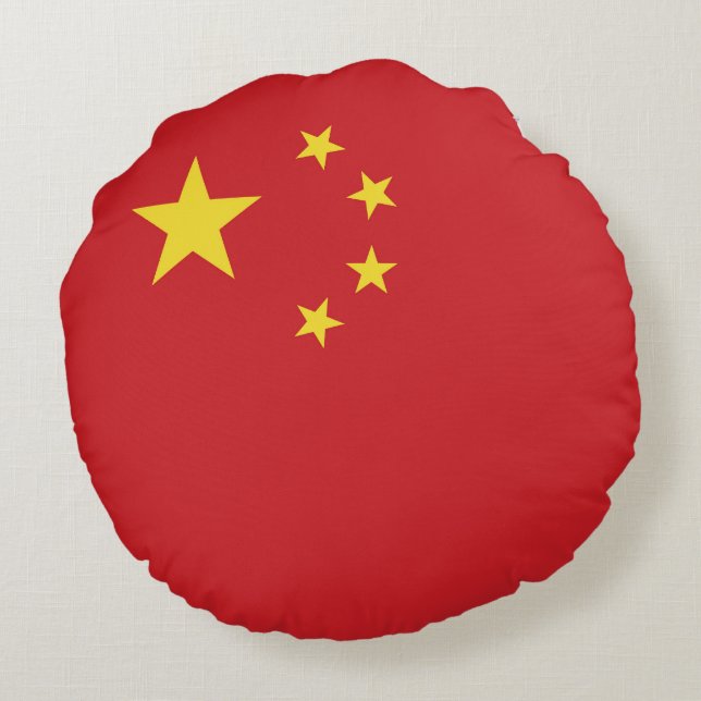 flagga för china rund kudde (Baksidan)