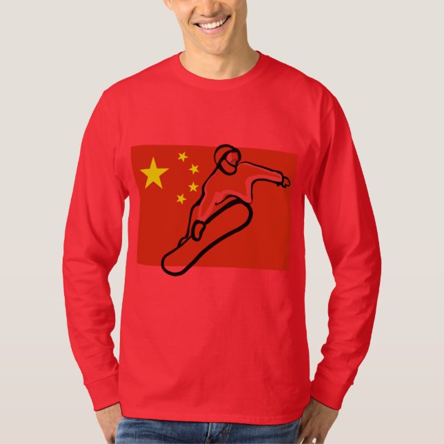 FLAGGA för china T Shirt (Framsida)