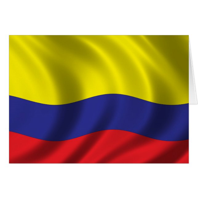 Flagga för Colombia Hälsningskort (Framsidan Horizontal)