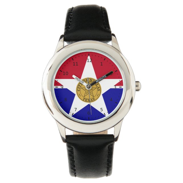Flagga för Dallas, Texas Armbandsur (Framsida)