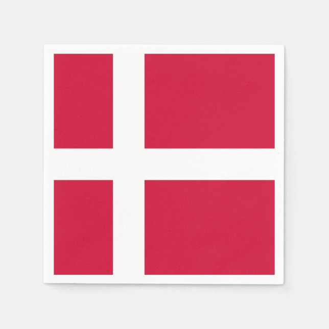Flagga för Danmark Pappra blöjor Pappersservett (Framsidan)