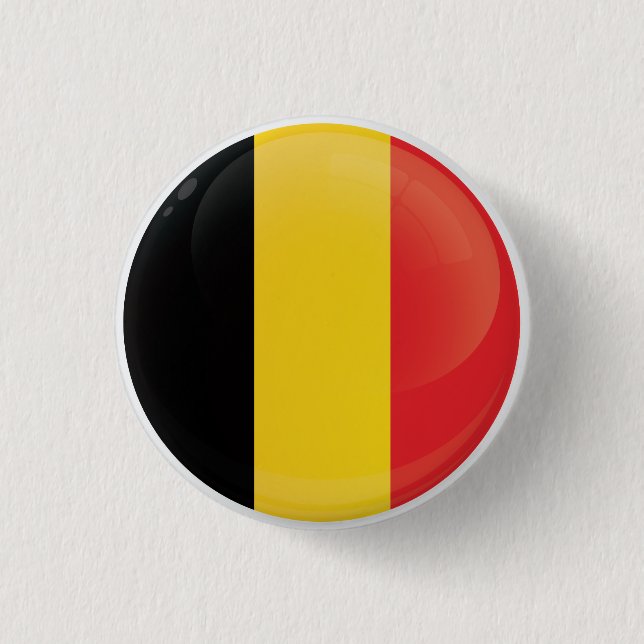 Flagga för den belgiska rundikonen knapp (Framsida)