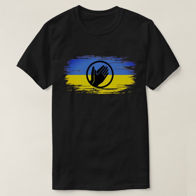 Flagga för den blå gulten i Ukraina T Shirt (Design framsida)