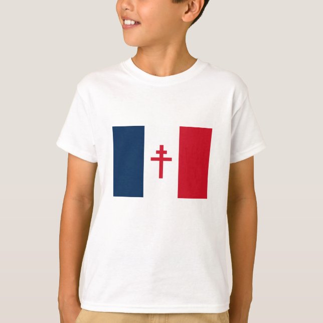 Flagga för det fria Frankrike T Shirt (Framsida)
