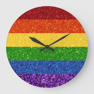Flagga för det fullständiga Pridet om HBT Glitte Stor Klocka
