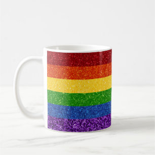 Flagga för det fullständiga Pridet om HBT Glitter Kaffemugg