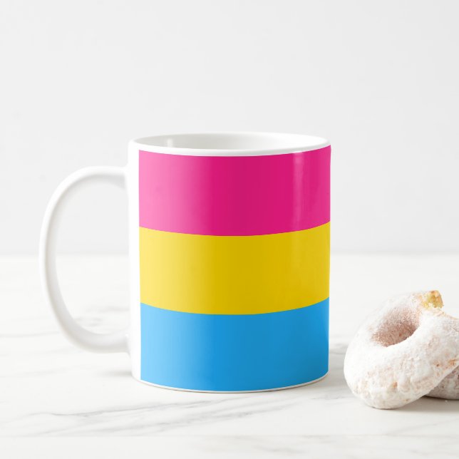 Flagga för det transsexuella Pridet i HBT TQ Kaffemugg (Med munk)
