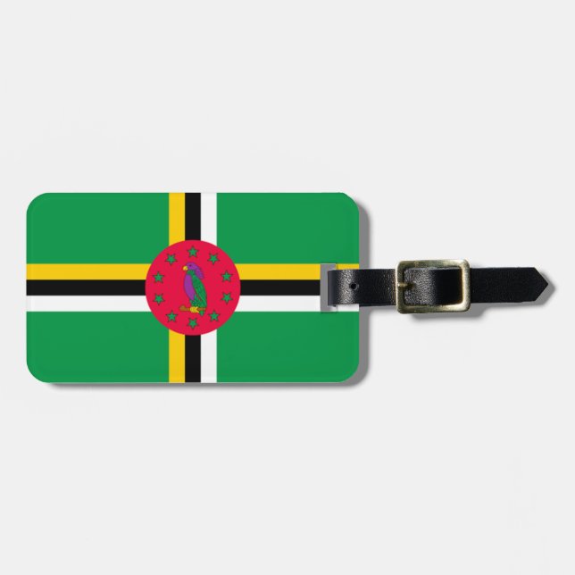 Flagga för Dominica Personal Easy ID Bagagebricka (Horisontell Framsida)