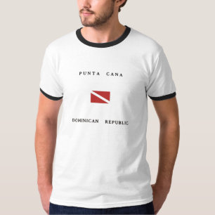 Flagga för dyk för Punta Cana Dominikanska T Shirt