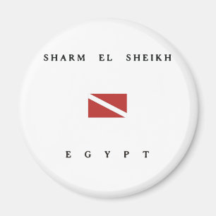 Flagga för dyk för Sharm El Sheikh egyptenScuba Magnet