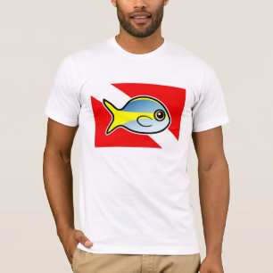 Flagga för dyk för tecknadYellowtailSnapper Tee Shirt