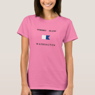 Flagga för dyk för Whidbey öWashington alfabeti Tröja