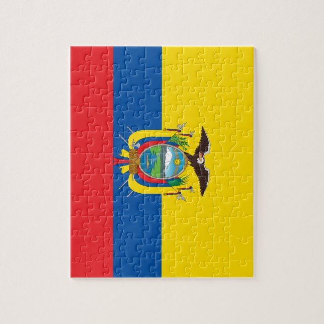 Flagga för Ecuador medborgarevärld Pussel (Vertikal)