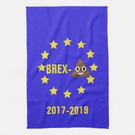 Flagga för EG Brex-💩2017-2019/Brexit Teahandduk Kökshandduk