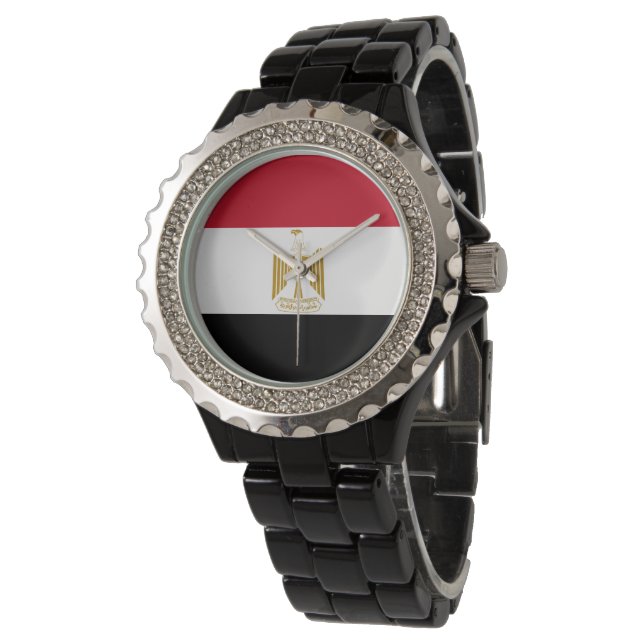 flagga för egypten armbandsur (Vinklad)