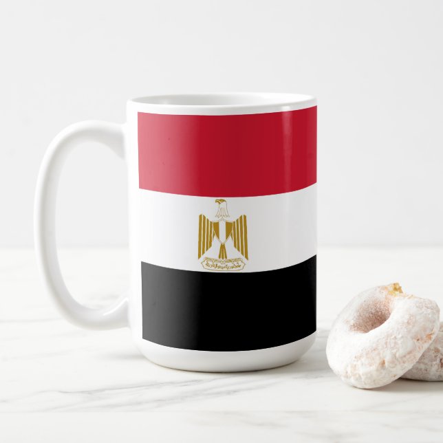 flagga för egypten kaffemugg (Med munk)