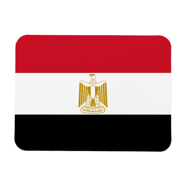 Flagga för egypten magnet (Horisontell)