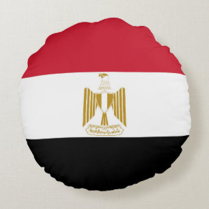flagga för egypten rund kudde