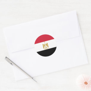 flagga för egypten runt klistermärke