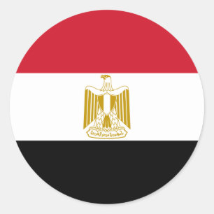 flagga för egypten runt klistermärke