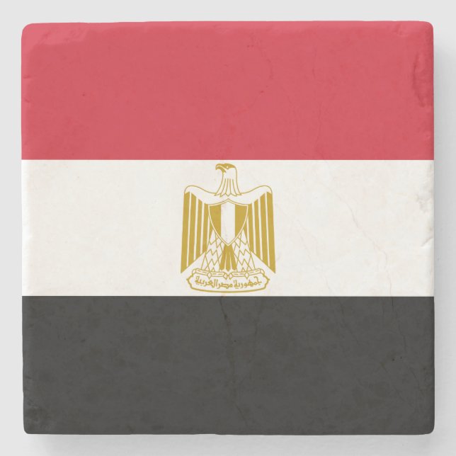 Flagga för egypten stenunderlägg (Framsidan)
