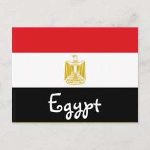 Flagga för egypten vykort