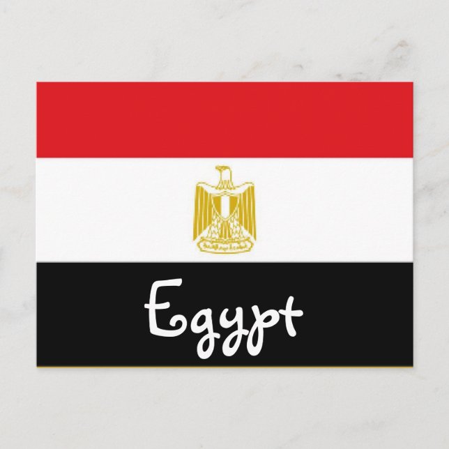 Flagga för egypten vykort (Framsida)