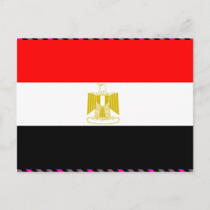 Flagga för egypten vykort