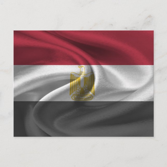 Flagga för egypten vykort (Framsida)