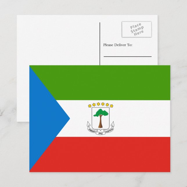 Flagga för Ekvatorialguinea, Ekvatorialguineas fla Vykort (Fram/baksida)