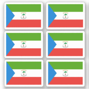 Flagga för Ekvatorialguinea - en samlingsdekal Klistermärken