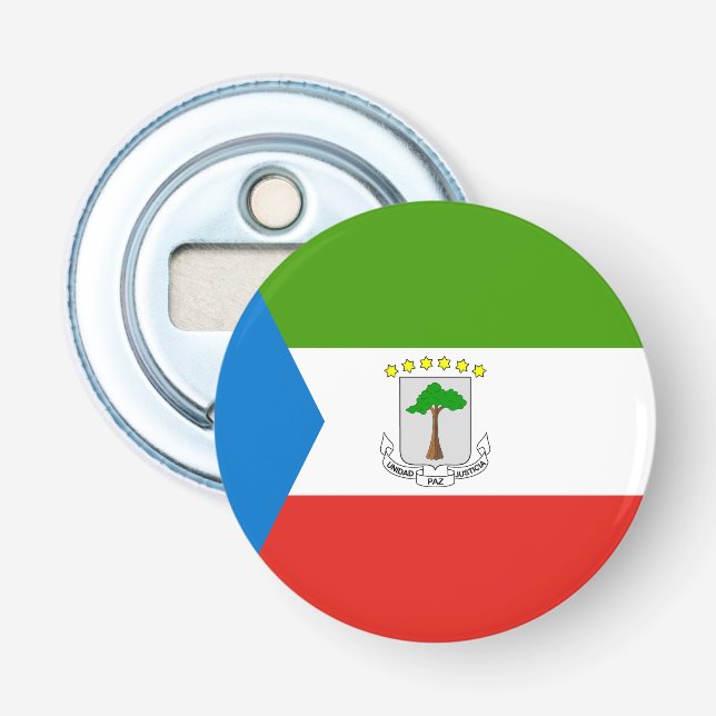 Flagga för Ekvatorialguinea Flasköppnare (Framsidan)