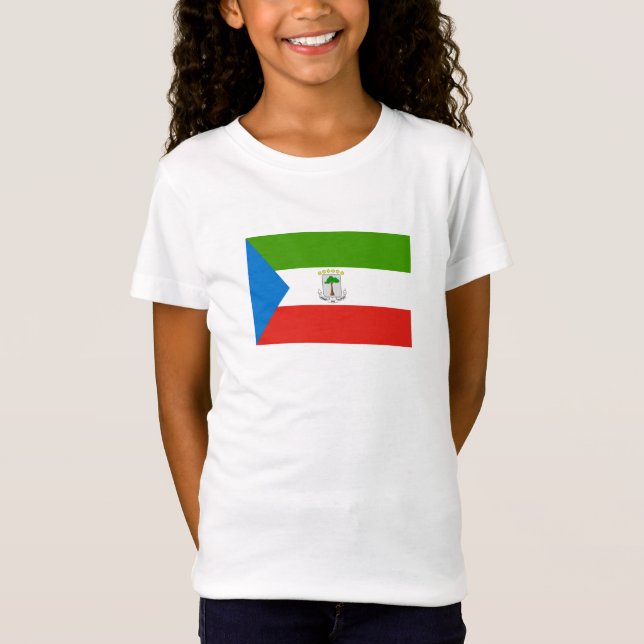 Flagga för Ekvatorialguinea T Shirt (Framsida)