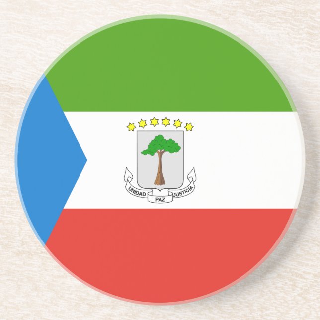Flagga för Ekvatorialguinea Underlägg (Framsidan)