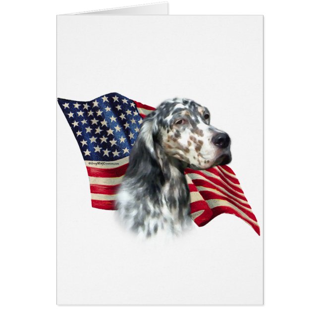 Flagga för engelska Setter Hälsningskort (Framsidan)