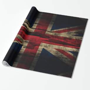 Flagga för facklig jack för Grunge brittisk Presentpapper