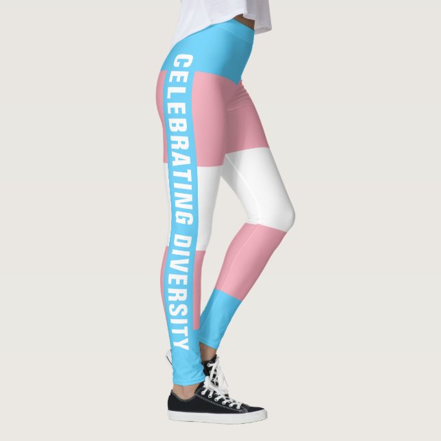 Flagga för färglöst unikt HGBTQ-Pride Leggings (Höger)