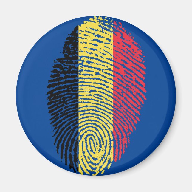 Flagga för fingeravtryck i belgiska rör magnet (Framsidan)