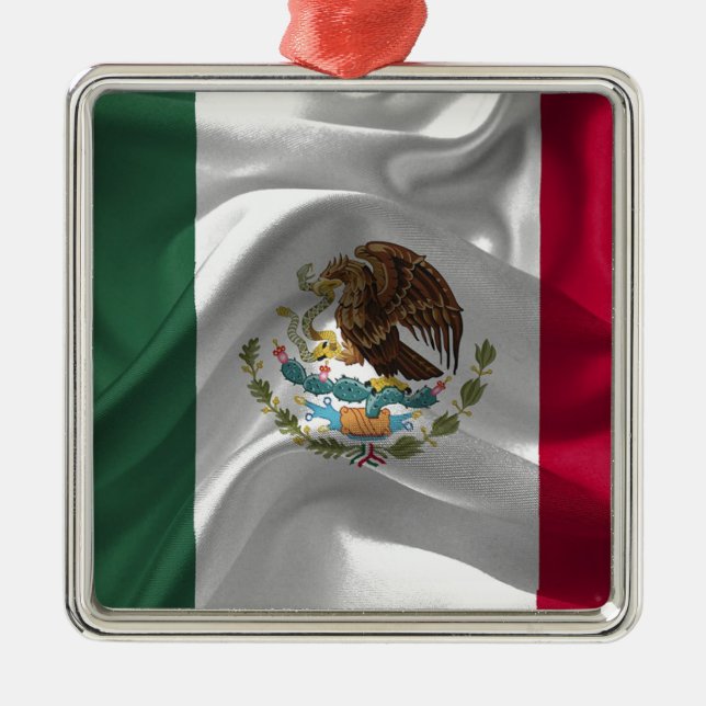 Flagga för flagga för Mexico flagga mexicansk av Julgransprydnad Metall (Framsidan)