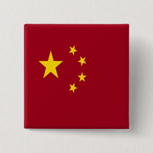 Flagga för folkrepubliken China Knapp