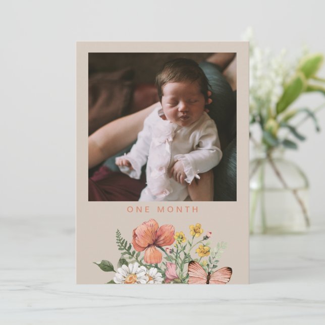 Flagga för första året-banderoll för Wildblomma |  Inbjudningar (Stående Fram)