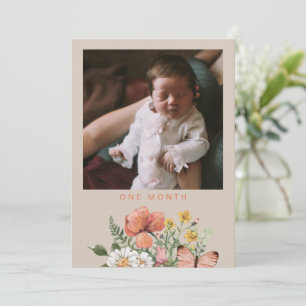 Flagga för första året-banderoll för Wildblomma Inbjudningar