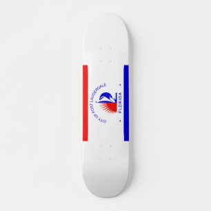 Flagga för Fort Lauderdale, Florida Mini Skateboard Bräda 18,5 Cm